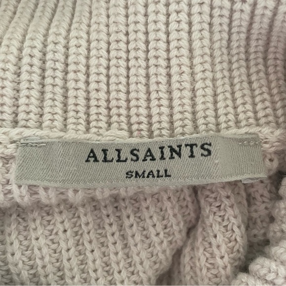 Allsaints Kadine Funnel Roll Neck Sweater Hush Pink Small - Picture 6 of 12